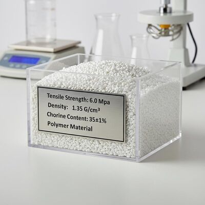 Tensile Strength 6.0Mpa CPE 135A Density 1.35 Gcm3 Chlorine Content 35±1 Polymer Material Suitable for Manufacturing Processes